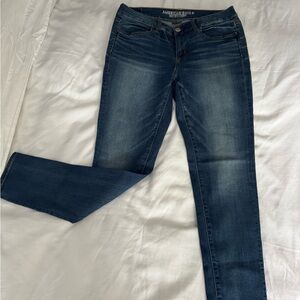 American Eagle Outfitters Women's Dark Blue Skinny Jeans